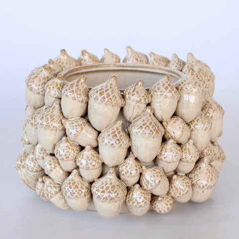 Large Acorn Ceramic Vase